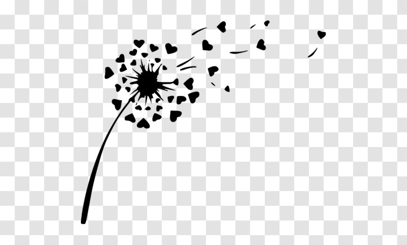 Common Dandelion Drawing Silhouette - Organism - Text Transparent PNG