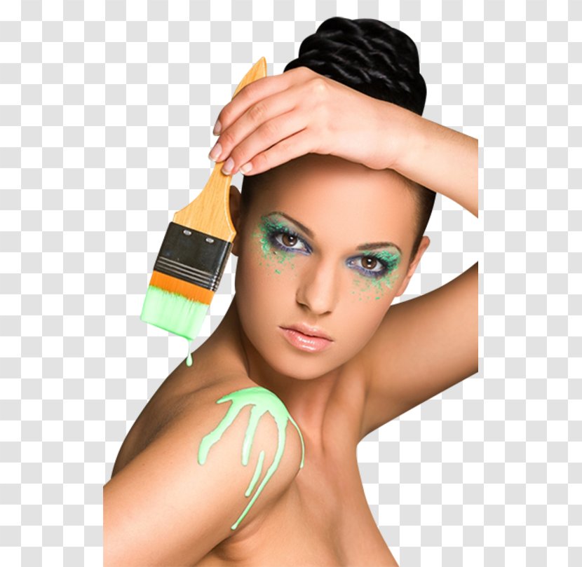 Face Eyebrow Woman Body Painting Beauty - Chin Transparent PNG