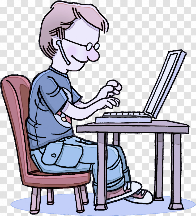 Cartoon Furniture Sitting Table Reading Transparent PNG