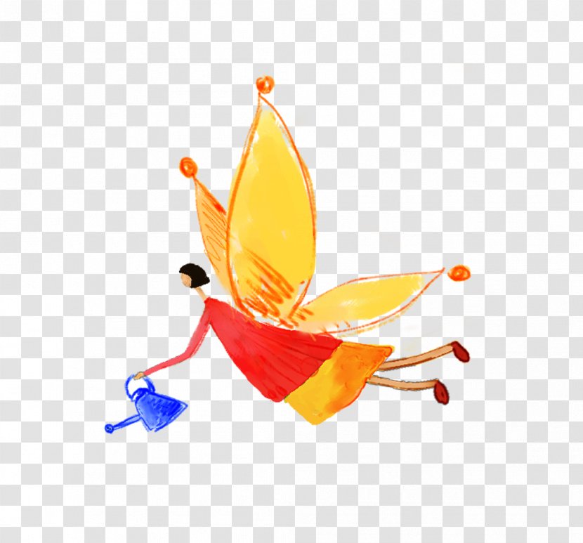 Fairy - Drawing - Watering The Angel Transparent PNG