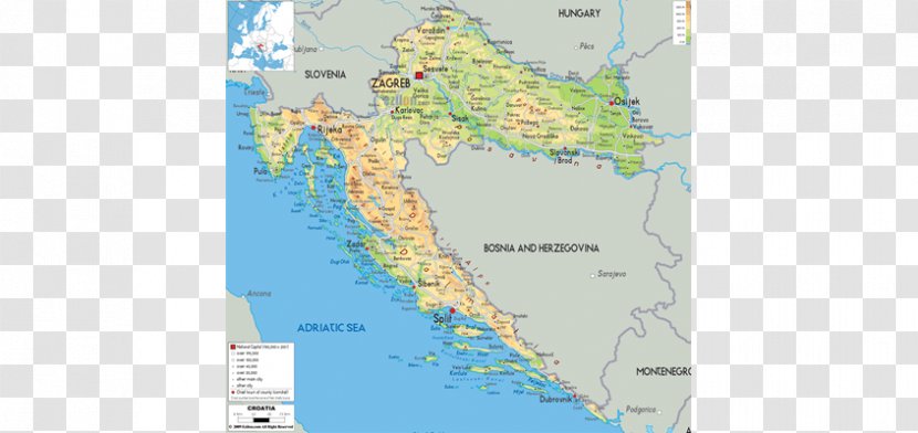 Adriatic Sea Croatia World Map Atlas Transparent PNG