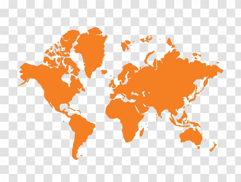 World Map Globe Royalty-free - Orange Transparent PNG