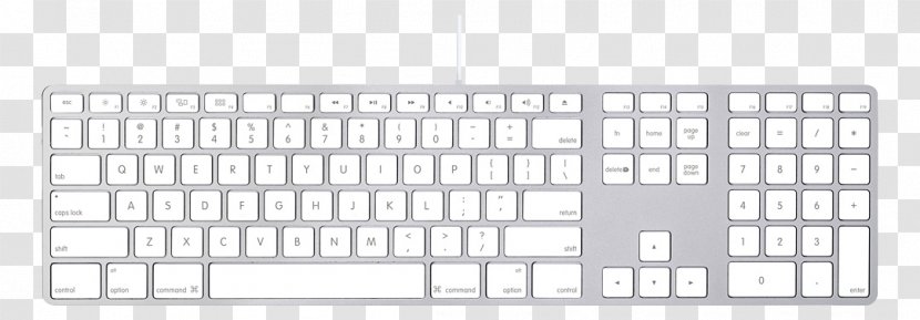 Apple Keyboard Computer MacBook Laptop - Numeric Keypad Transparent PNG