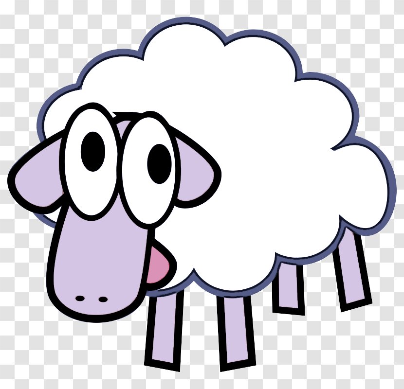 Cartoon Clip Art Snout Nose Line - Sheep Bovine Transparent PNG