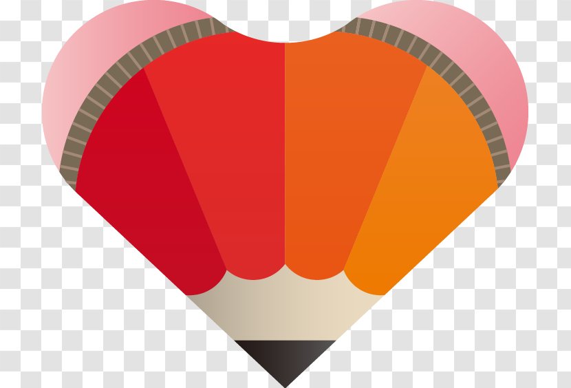 Pencil Photographic Filter Indicator - Heart - Hand Drawn Heart-shaped Pattern Tip Transparent PNG