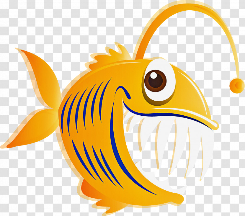 Cartoon Yellow Fish Fish Logo Transparent PNG