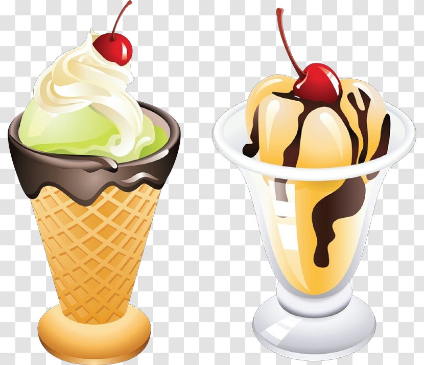 Ice Cream - Soft Serve Creams - Dairy Sorbetes Transparent PNG