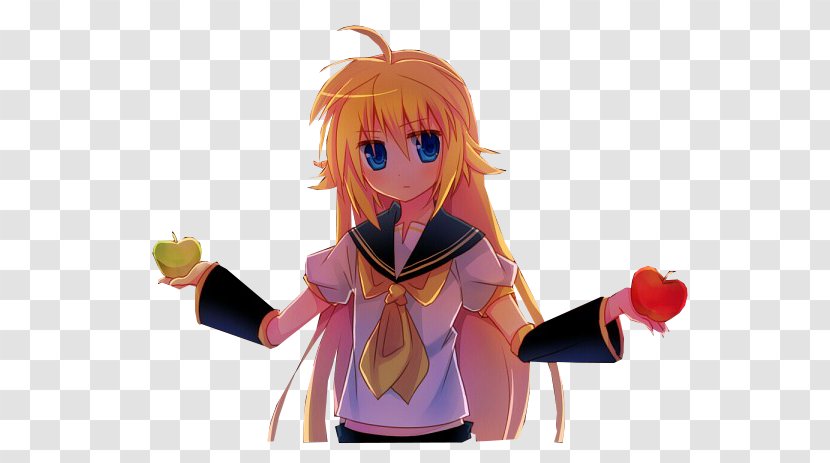 Long Hair Brown Kagamine Rin/Len Megpoid - Watercolor Transparent PNG