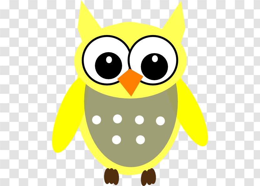 Owl Cartoon Clip Art - Yellow - Stroller Cliparts Transparent PNG