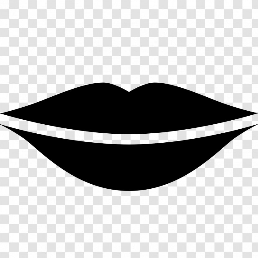 Lip Clip Art - Black And White - Smile Transparent PNG
