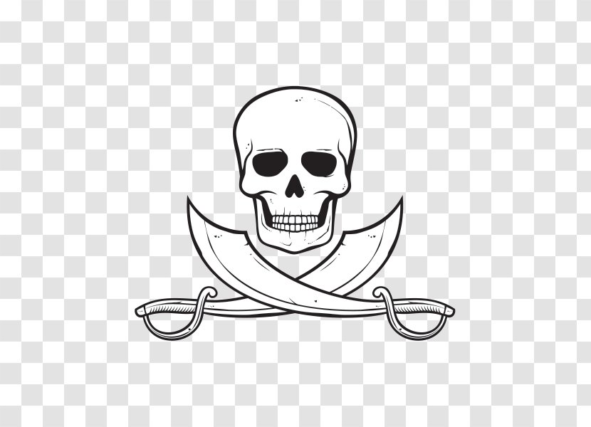 Calavera Piracy Jolly Roger Skull Clip Art - Artwork Transparent PNG