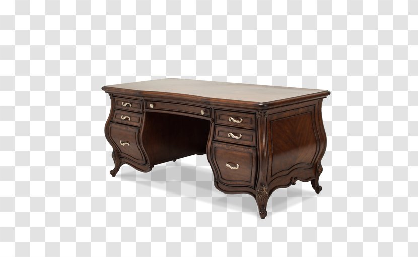 Credenza Desk Writing Solid Wood Mirror - Table - Office Transparent PNG