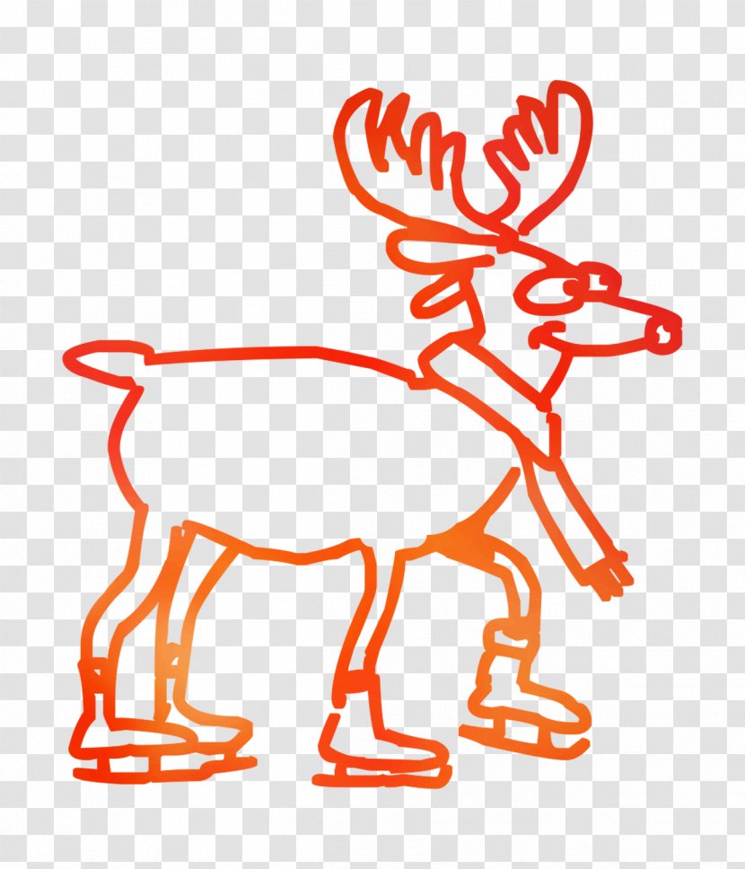 Reindeer Antler Clip Art Line - Deer - Elk Transparent PNG