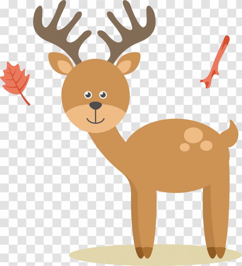 Reindeer Cartoon Clip Art - Tree - Deer Transparent PNG