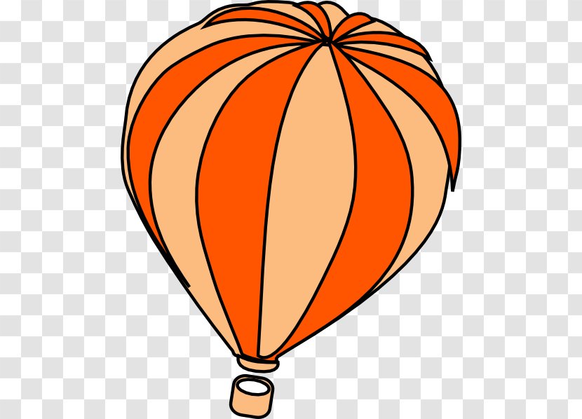 Hot Air Balloon Clip Art - Orange - Cliparts Transparent PNG