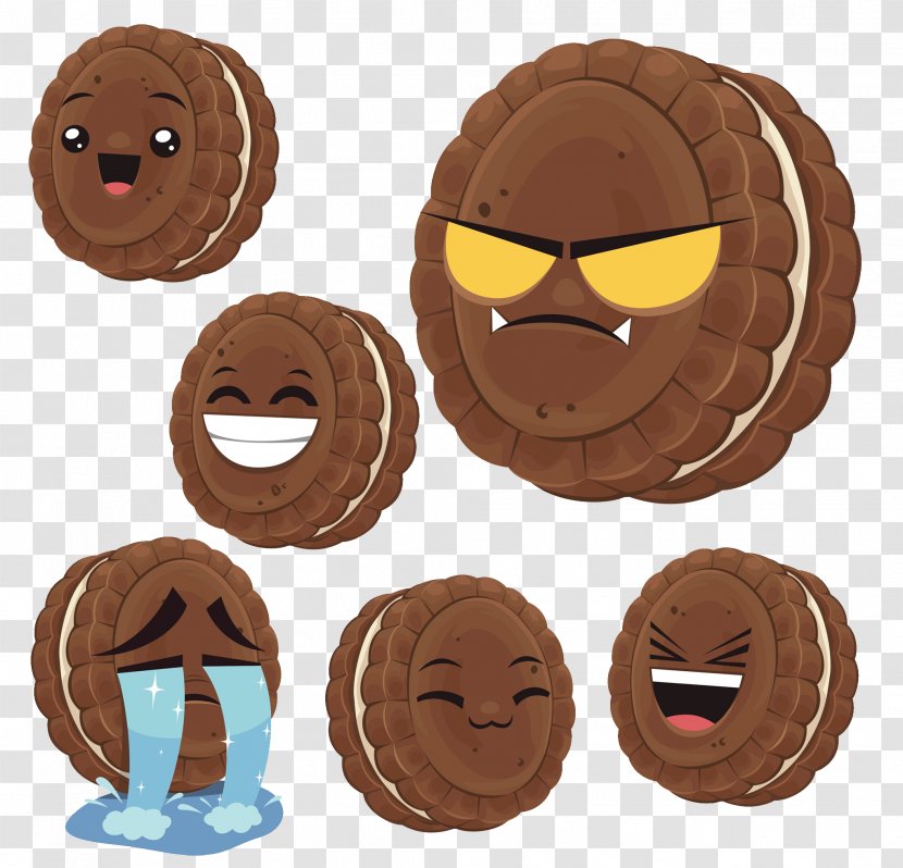 Chocolate Chip Cookie Sandwich Bakery - Biscuit - Cartoon Expression Bag Transparent PNG