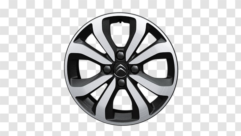 City Car Hubcap Alloy Wheel Spoke - Black And White - Jante En Alliage Transparent PNG