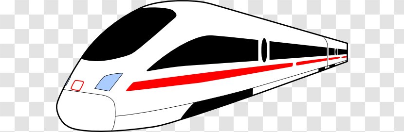 Train Rail Transport Clip Art - Outline Transparent PNG