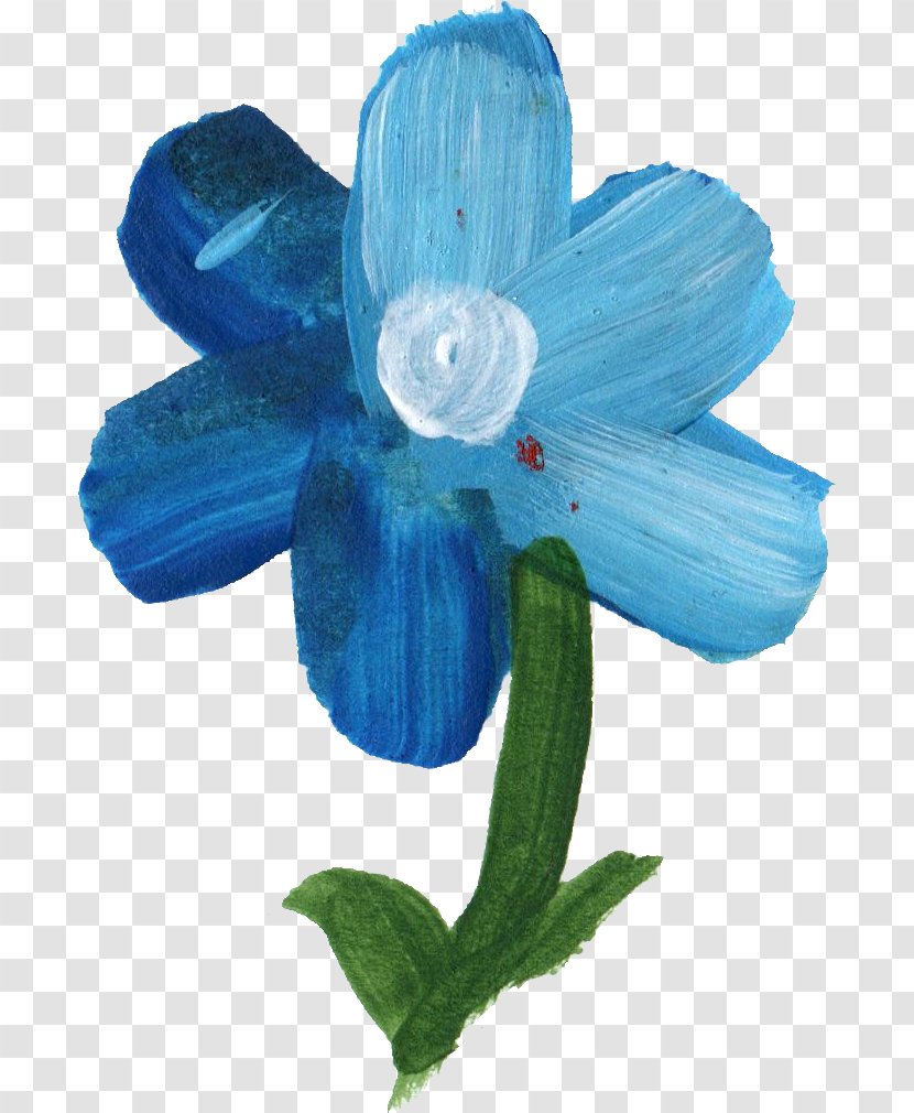 Flower Blue Microsoft Paint - Cut Flowers Transparent PNG