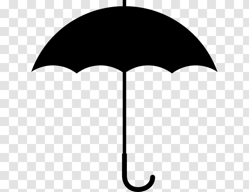 Clip Art Umbrella - Rain - Blackandwhite Transparent PNG