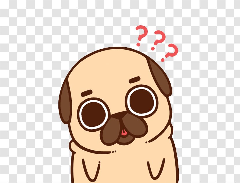 Pug Drawing Cuteness - Silhouette - Heart Transparent PNG