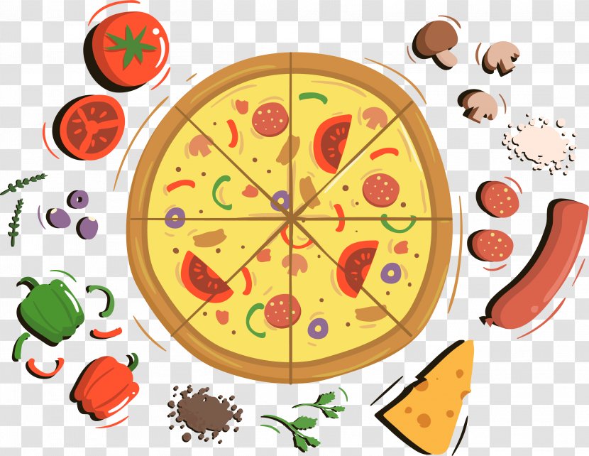 Pizza Cheese - Bread - Hand-painted Transparent PNG