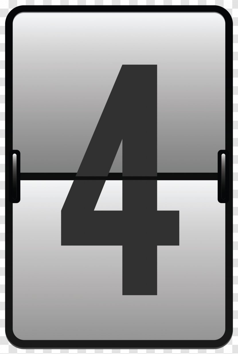 Clip Art - Number - Counter Four Clipart Image Transparent PNG