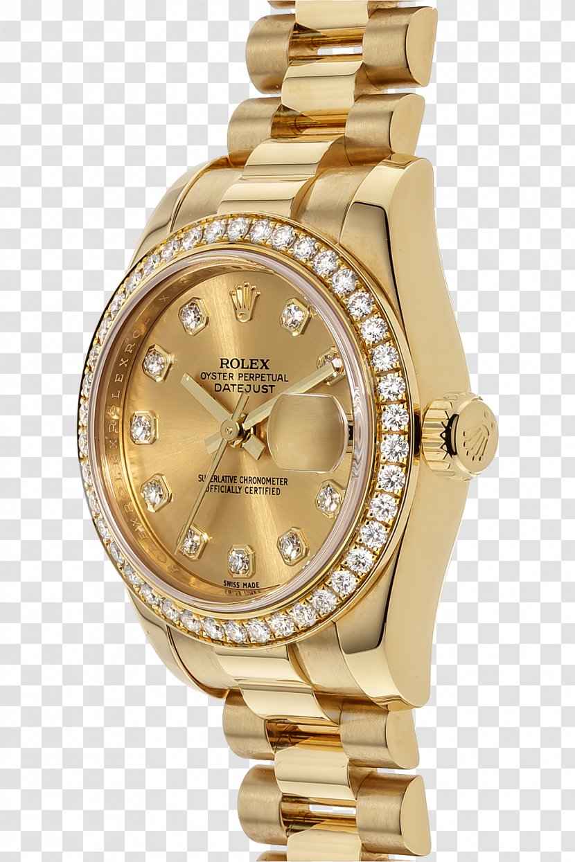 Rolex Datejust Watch Colored Gold Jewellery - Bracelet Transparent PNG