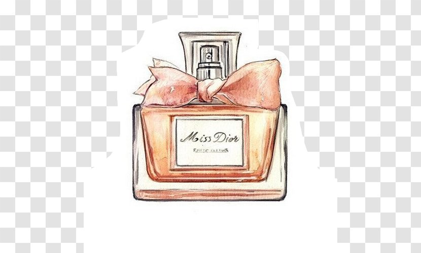 Chanel Coco Perfume Drawing Watercolor Painting - Cosmetics Transparent PNG