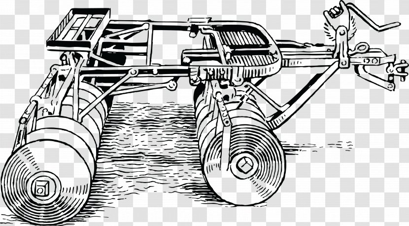 Disc Harrow Drawing Clip Art - Automotive Design - Tractor Transparent PNG