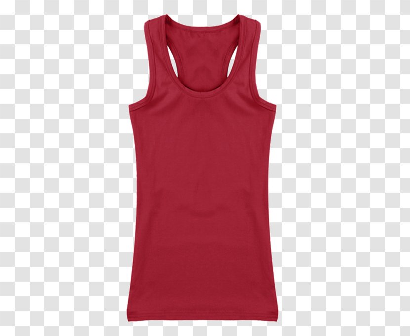 T-shirt Vest Sleeveless Shirt Neck - Outerwear - Red Sports Transparent PNG
