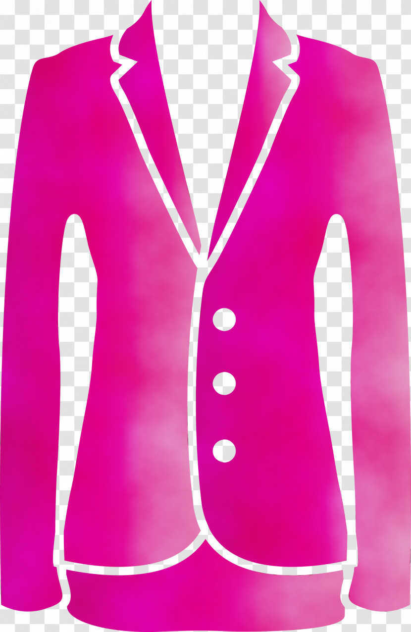 Clothing Outerwear Pink Sleeve Jacket Transparent PNG