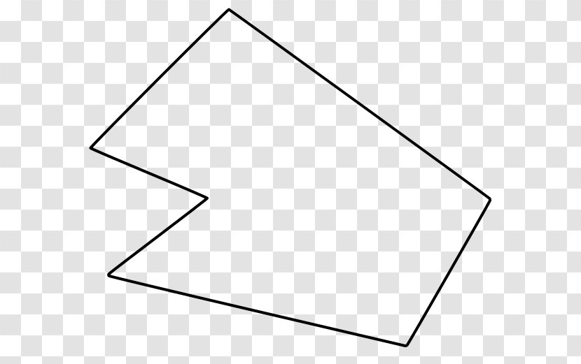 Concave Polygon Area Perimeter Line Segment - Black - Angle Transparent PNG