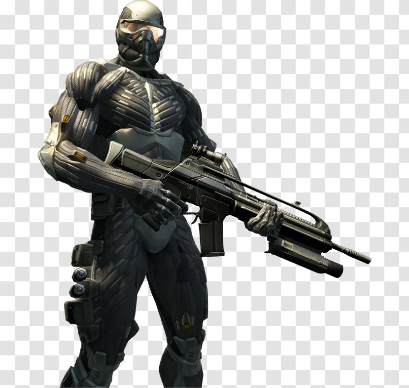Crysis Soldier Air Gun Firearm - Silhouette - Agent Nomad 2: Deadly Magic Transparent PNG