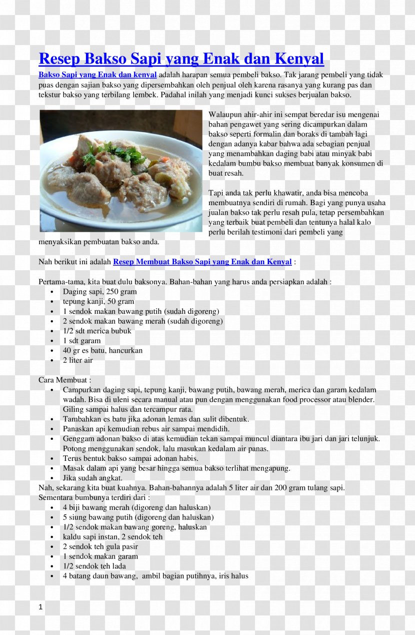 Food Recipe Transparent PNG