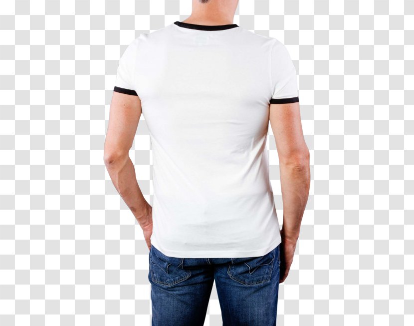 T-shirt White Sleeve Neckline - Two T Shirts Transparent PNG