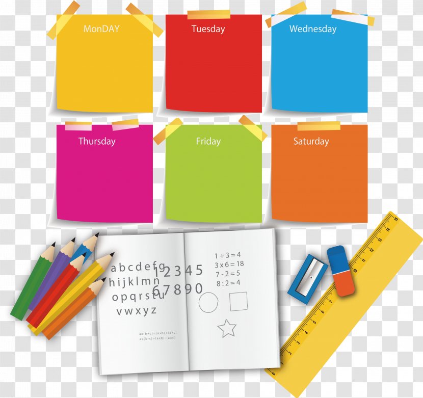 Paper Post-it Note - Text - Class Schedule Transparent PNG