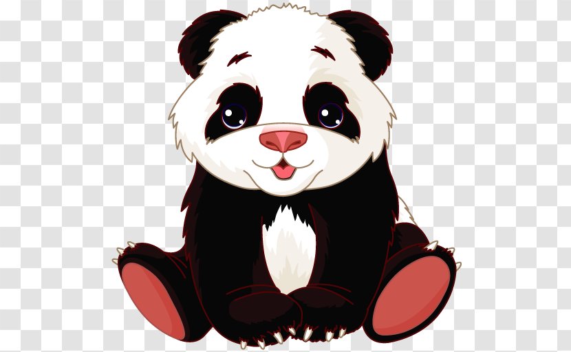 Giant Panda Bear Clip Art - Cartoon Transparent PNG