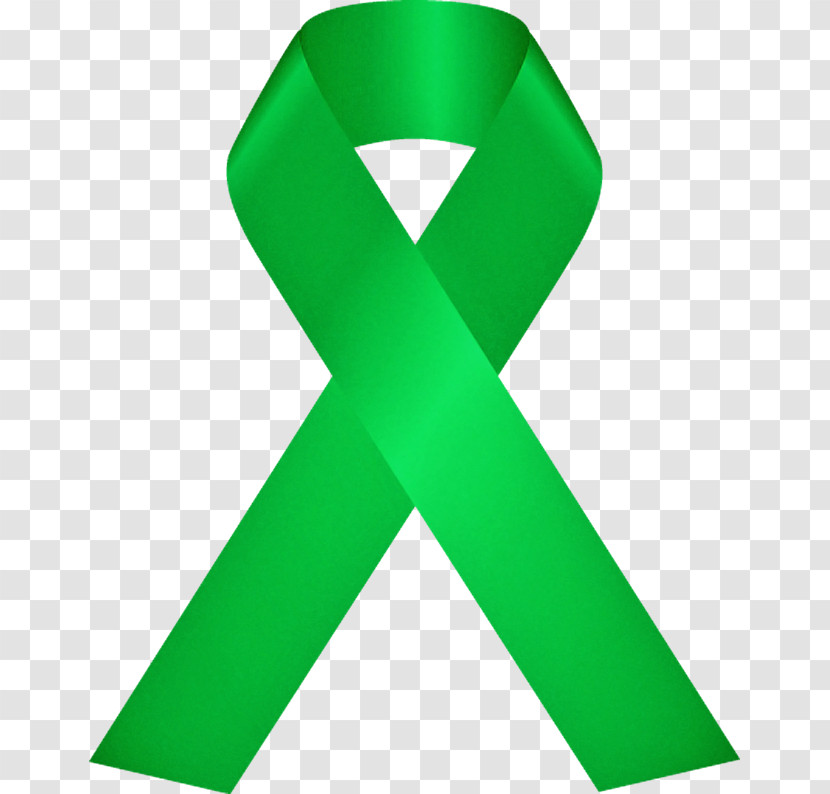 Green Ribbon Symbol Line Font Transparent PNG