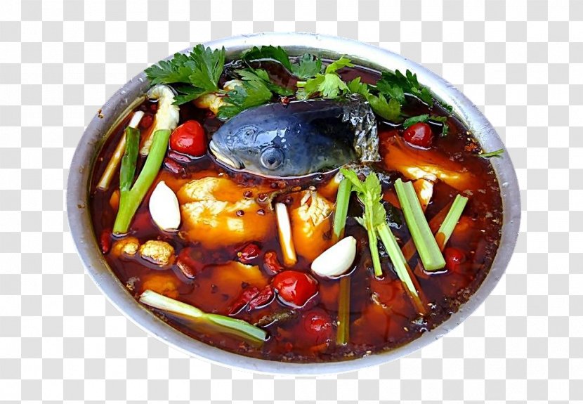 Chongqing Hot Pot Bouillabaisse Mala Sauce - Spicy Fish Transparent PNG