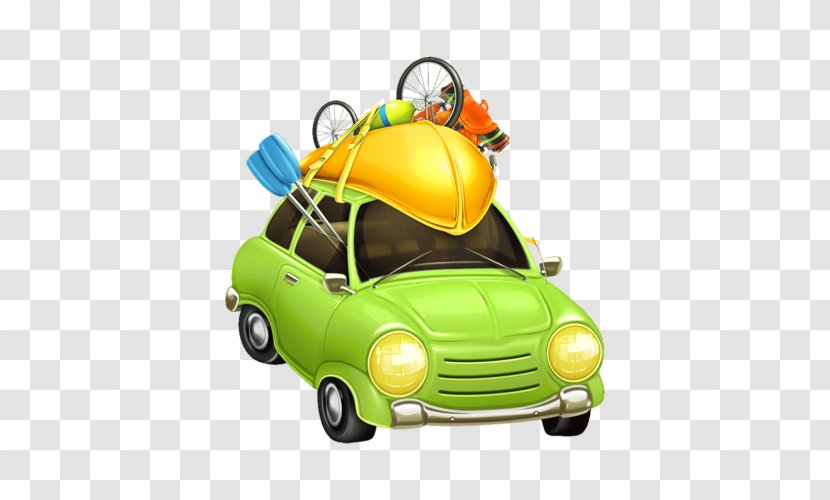 Car Family Travel - Yellow Transparent PNG