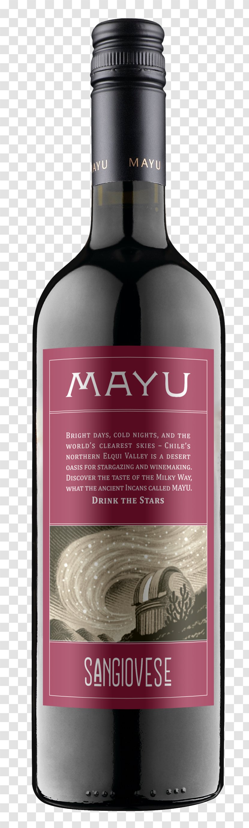 Wine Elqui Valley Liqueur Bottle Sangiovese - Chile Transparent PNG