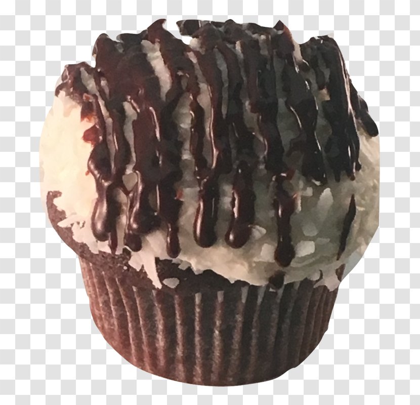 Cupcake Chocolate Cake Brownie Truffle Fudge - Buttercream Transparent PNG