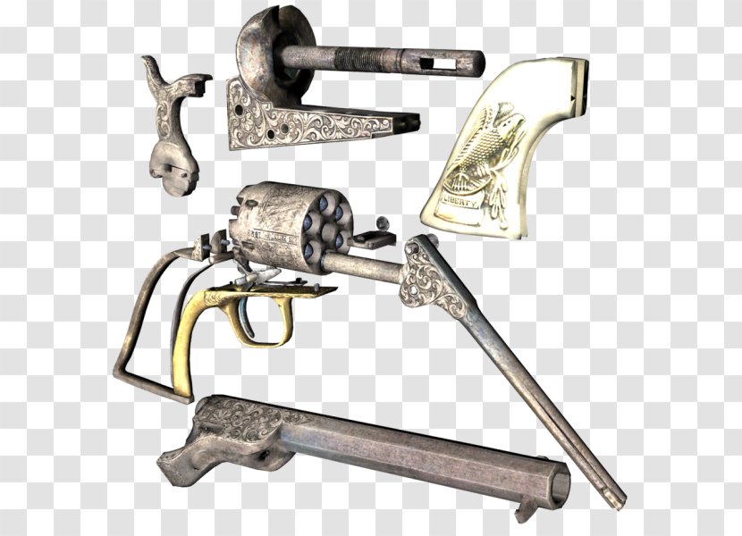 Firearm Colt 1851 Navy Revolver Colt's Manufacturing Company Weapon - 3d Computer Graphics - Conversion Transparent PNG