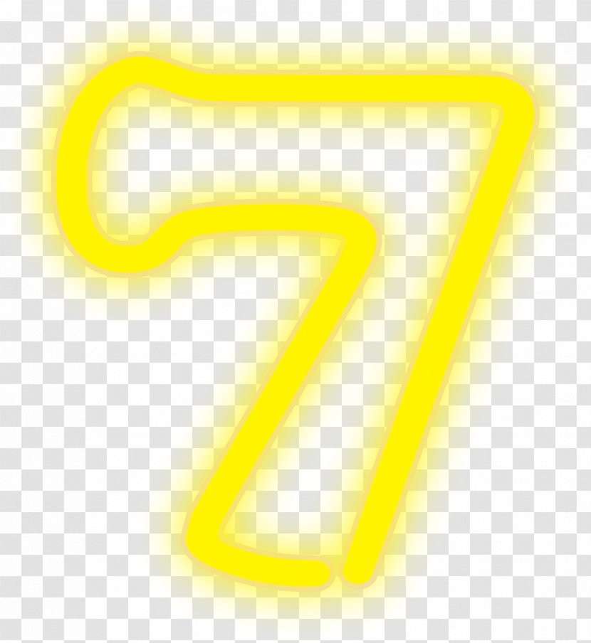 Number Symbol Clip Art - Thumbnail - Neon Light Transparent PNG