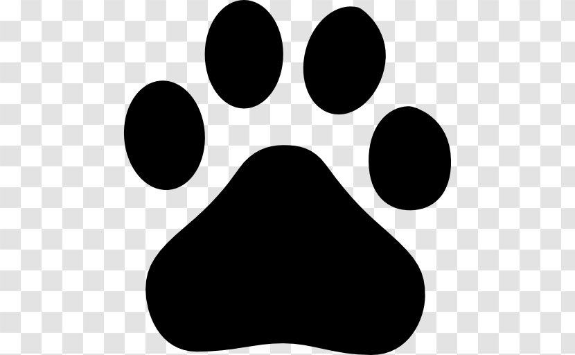 Paw Logo Clip Art - Black - Animal Footprint Transparent PNG
