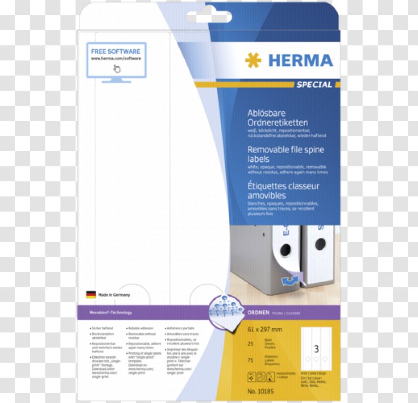 Standard Paper Size Label Herma Sticker - Autoadhesivo Transparent PNG