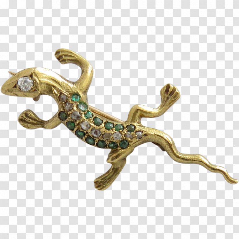 Jewellery Reptile Brooch 01504 Metal - Body - Salamander Transparent PNG