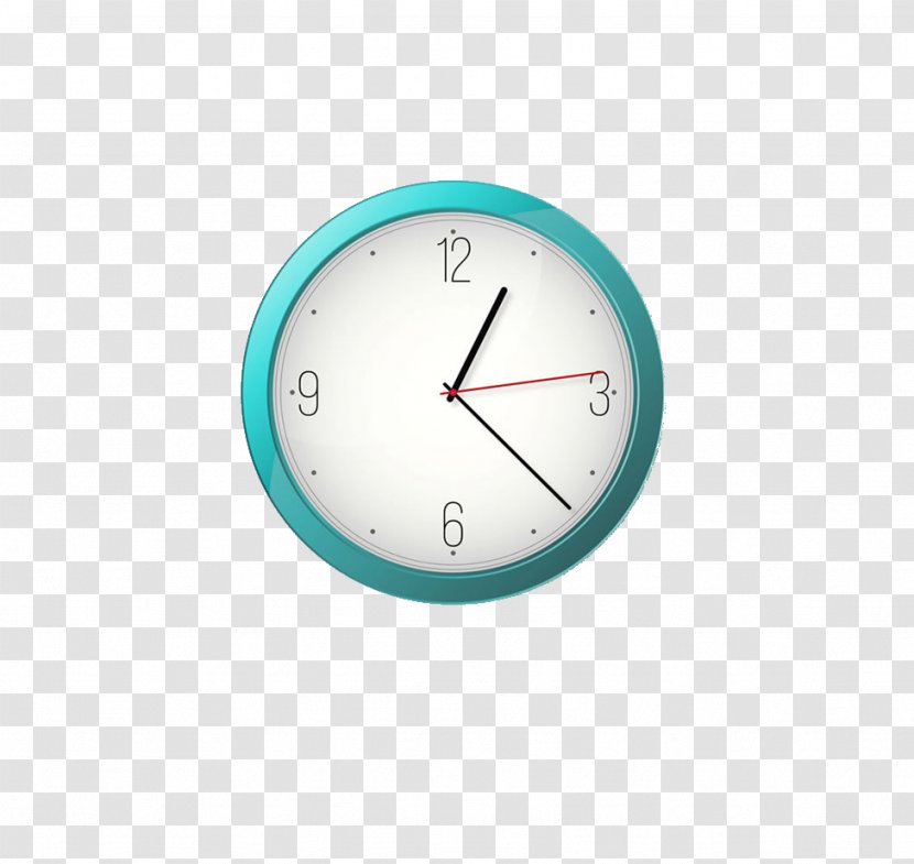 Clock Turquoise Circle - Home Accessories Transparent PNG