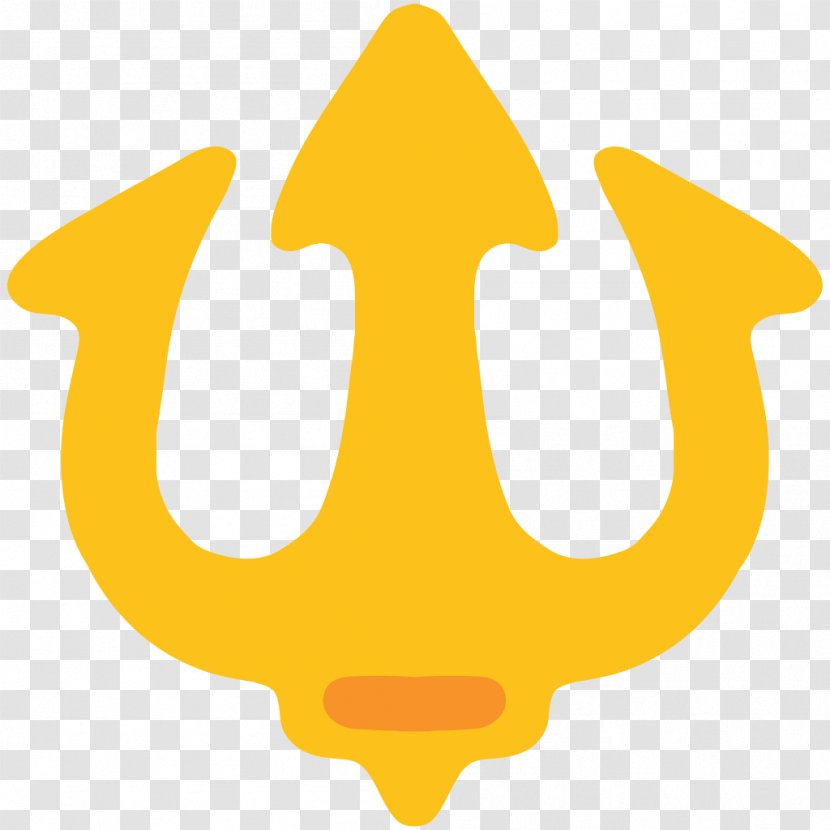 Emojipedia Trident Symbol Art Emoji - Yellow - Vector Transparent PNG